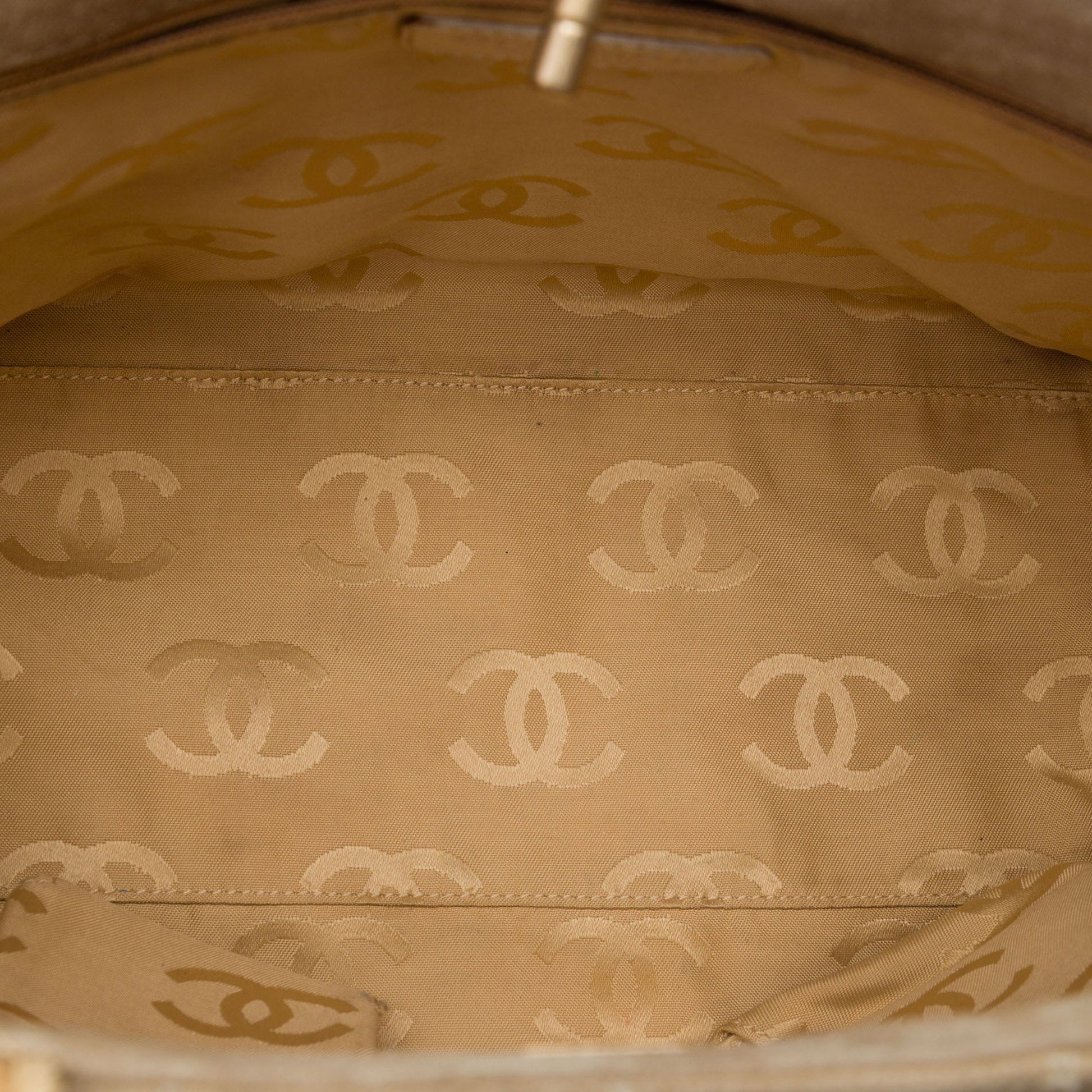 Chanel Mini CC Quilted Suede Shopping Tote