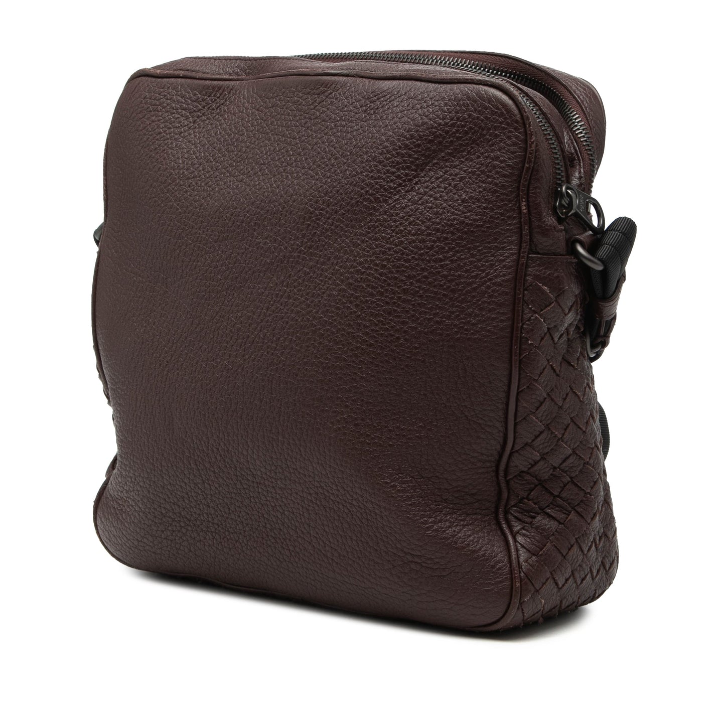 Intrecciato Trimmed Nappa Messenger Bag