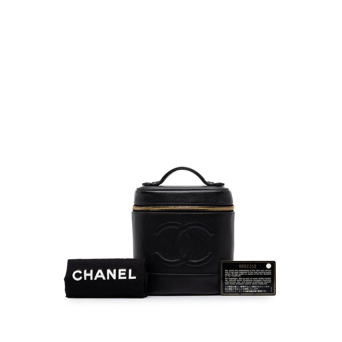 Chanel CC Caviar Vanity Bag — Black