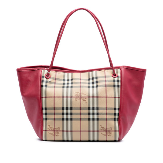 Burberry Small Haymarket Check Coated Canvas Canterbury Tote