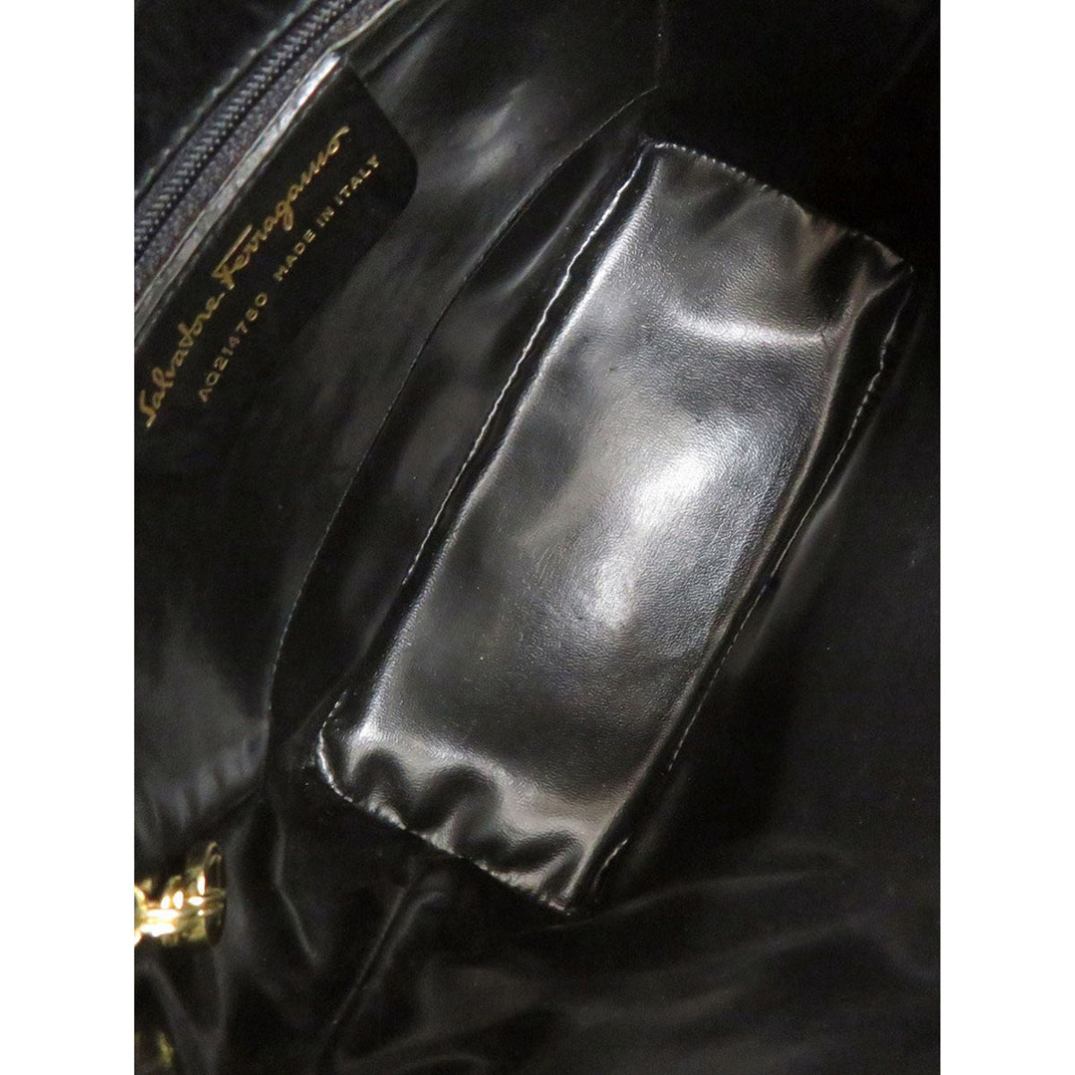 Ferragamo Leather Gancini Crossbody Bag — Black