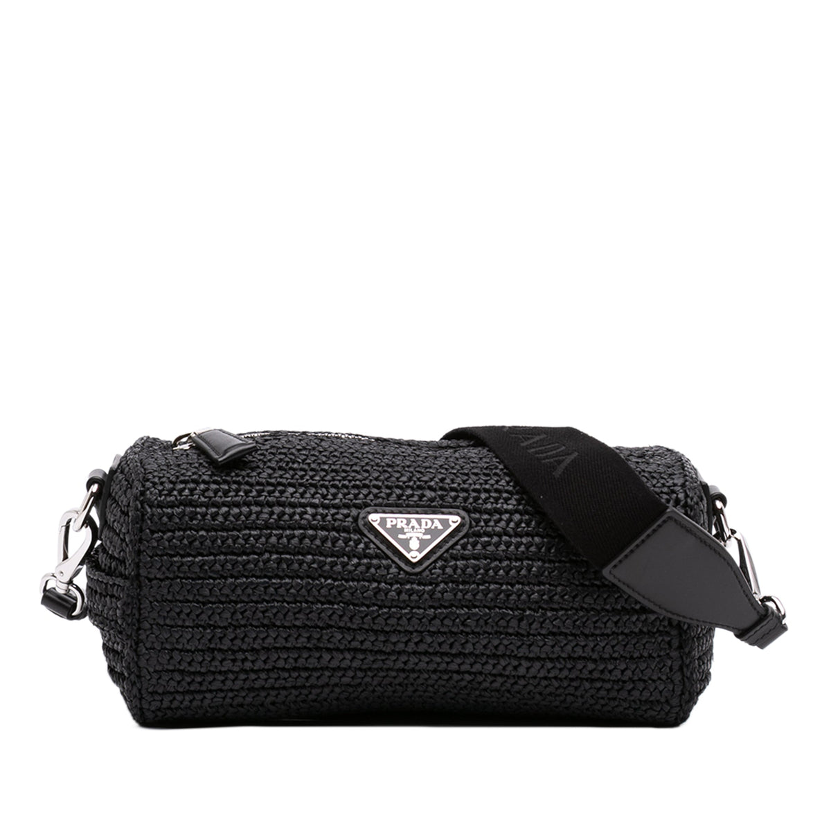 Prada Raffia Effect Crochet Crossbody