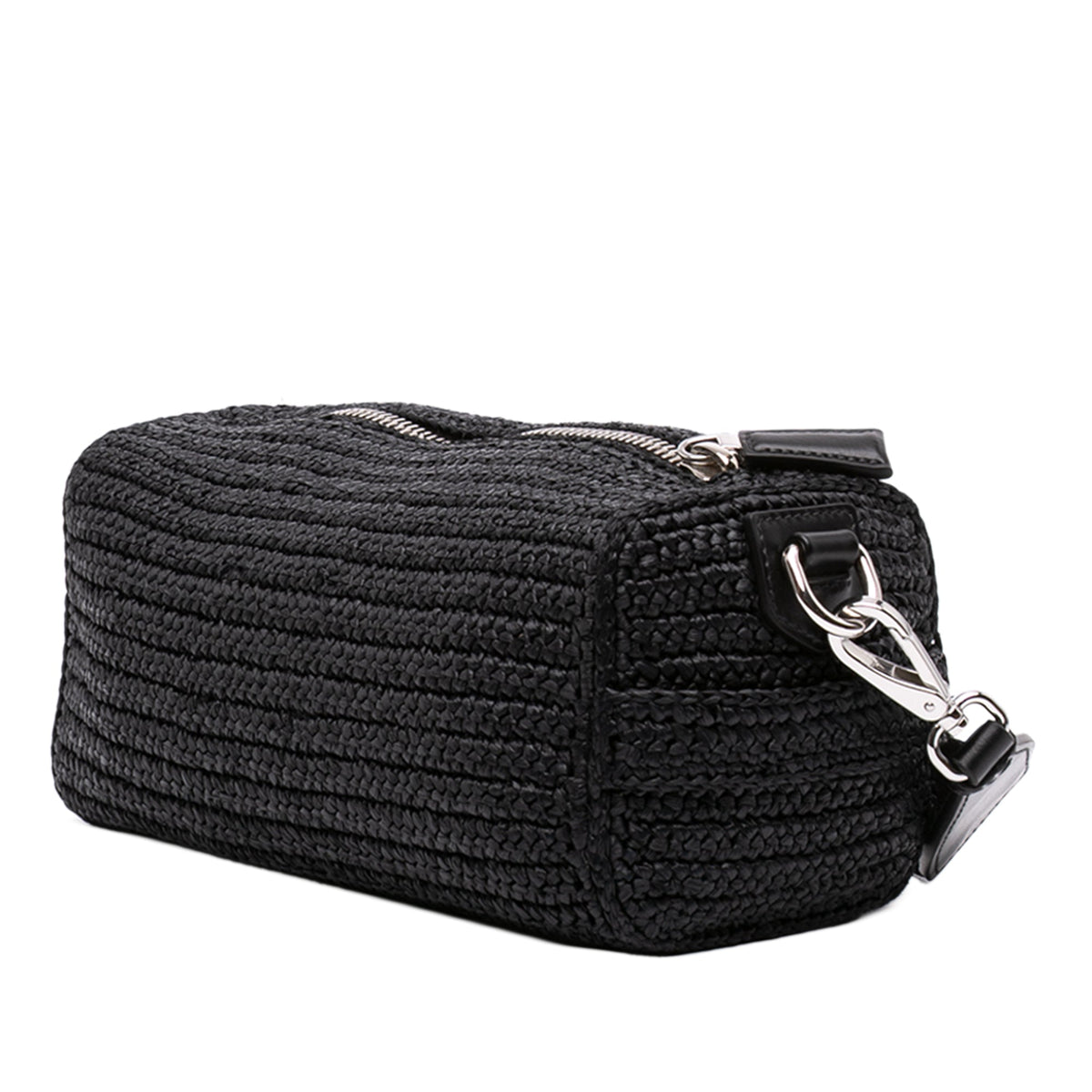Prada Raffia Effect Crochet Crossbody