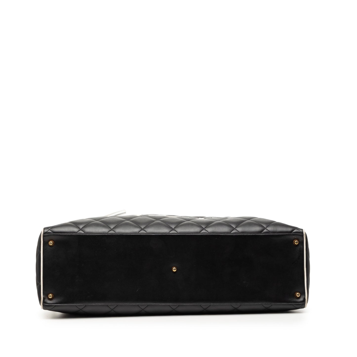 Chanel Quilted Calfskin Logo Bowler Weekend Bag