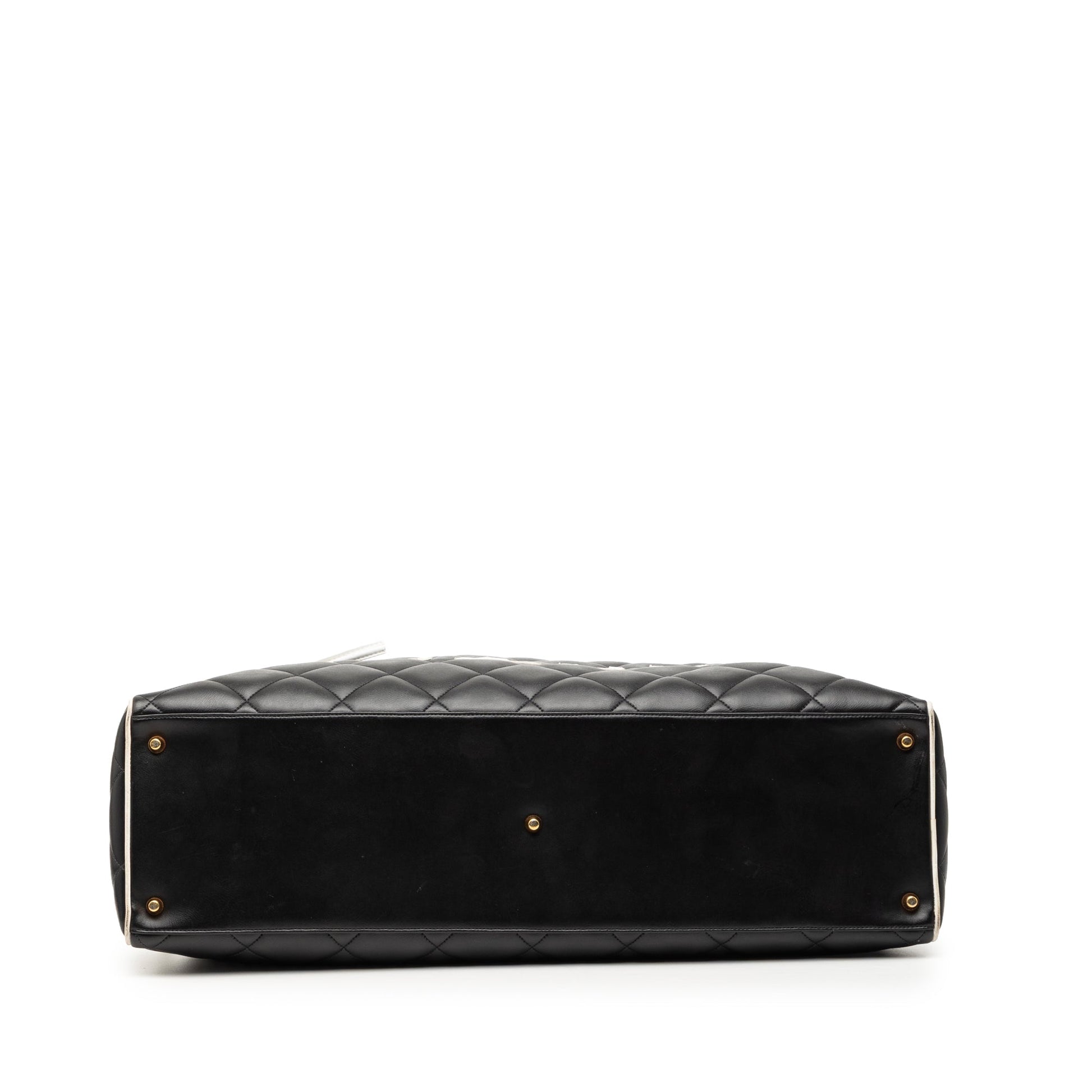 Chanel Quilted Calfskin Logo Bowler Weekend Bag