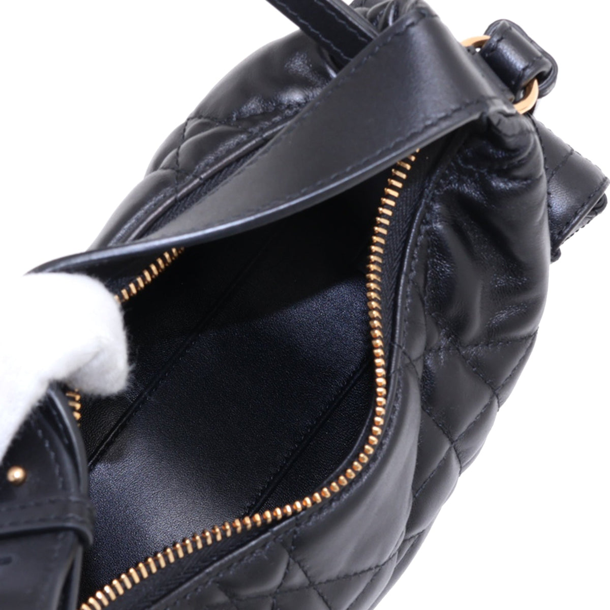 Dior Mini Lambskin Cannage D Dream Bag — Black