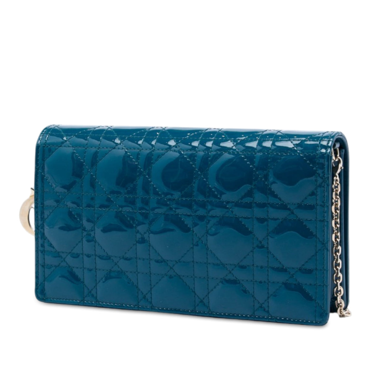 Dior Patent Cannage Lady Dior Wallet On Chain