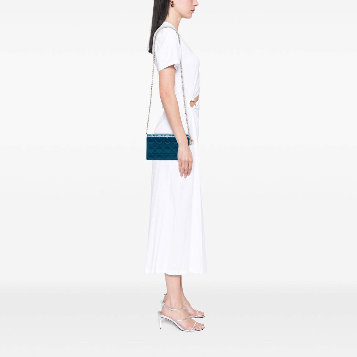Dior Patent Cannage Lady Dior Wallet On Chain