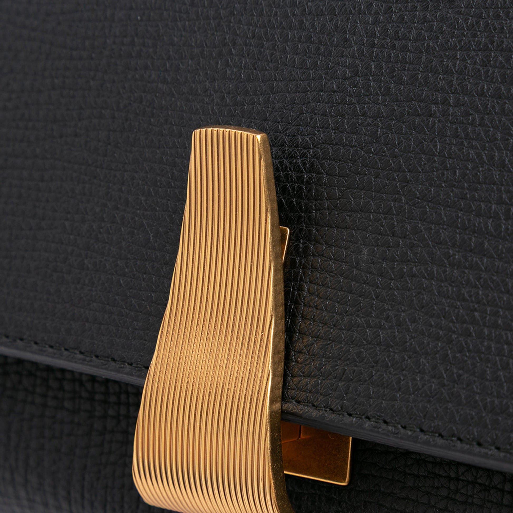 Bottega Veneta Grained Calfskin BV Angle Shoulder Bag