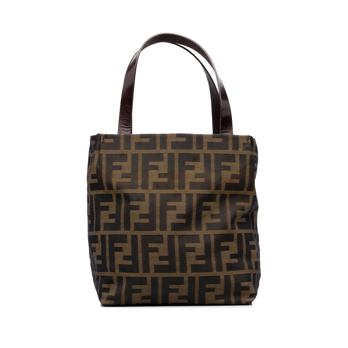 Fendi Mini Zucca Canvas Tote — Brown