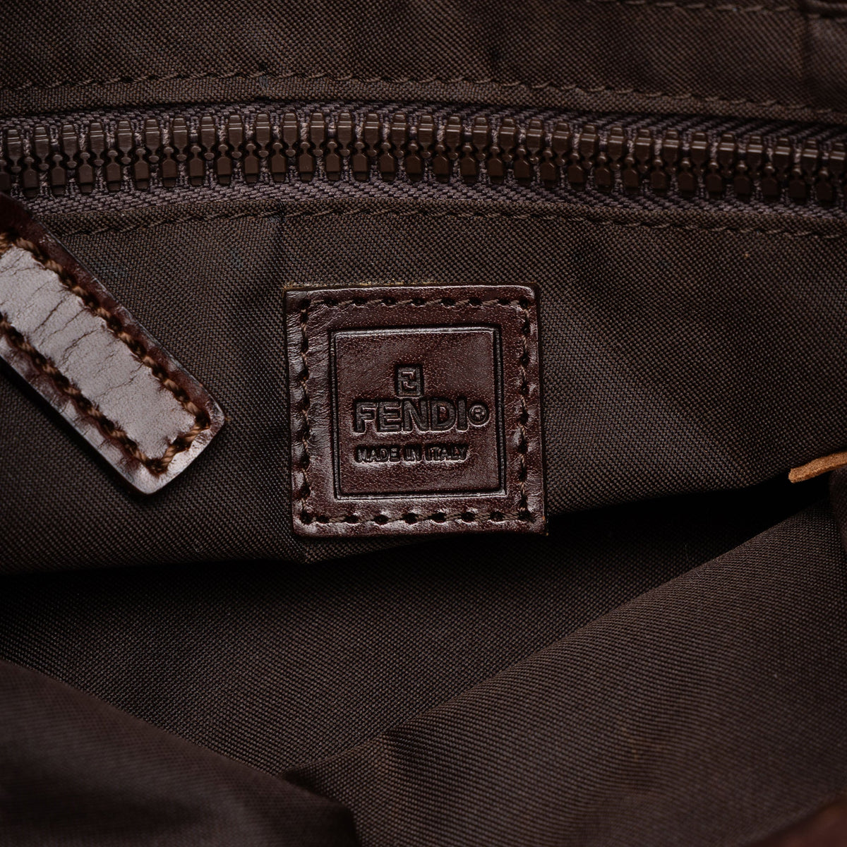 Fendi Mini Zucca Canvas Tote — Brown