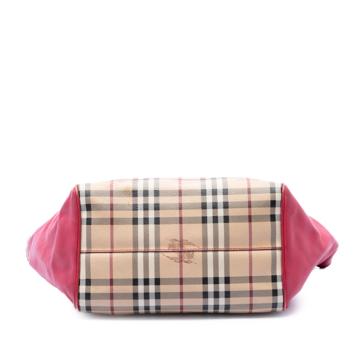 Burberry Small Haymarket Check Coated Canvas and Calfskin Canterbury Tote