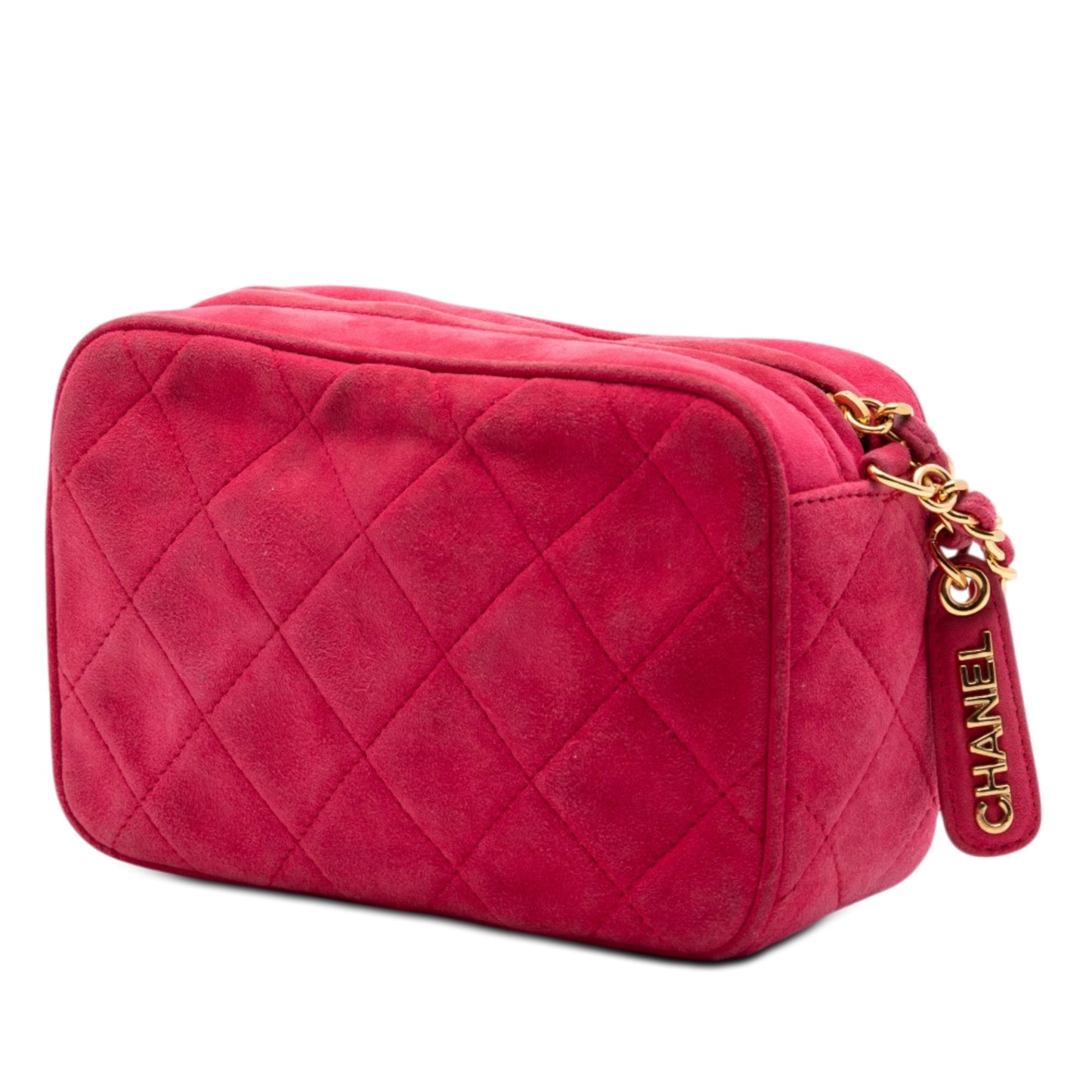 Chanel CC Quilted Suede Camera Bag