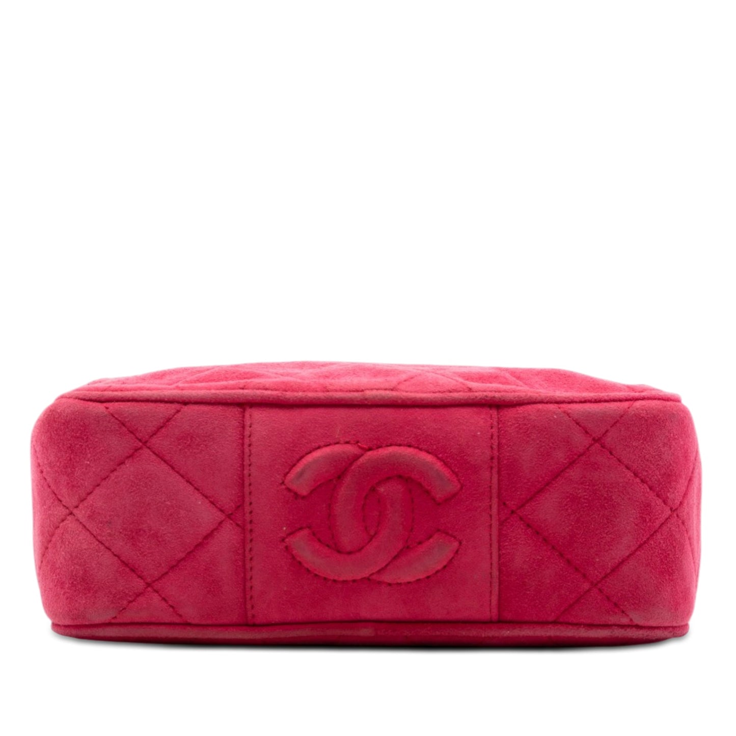 Chanel CC Quilted Suede Camera Bag