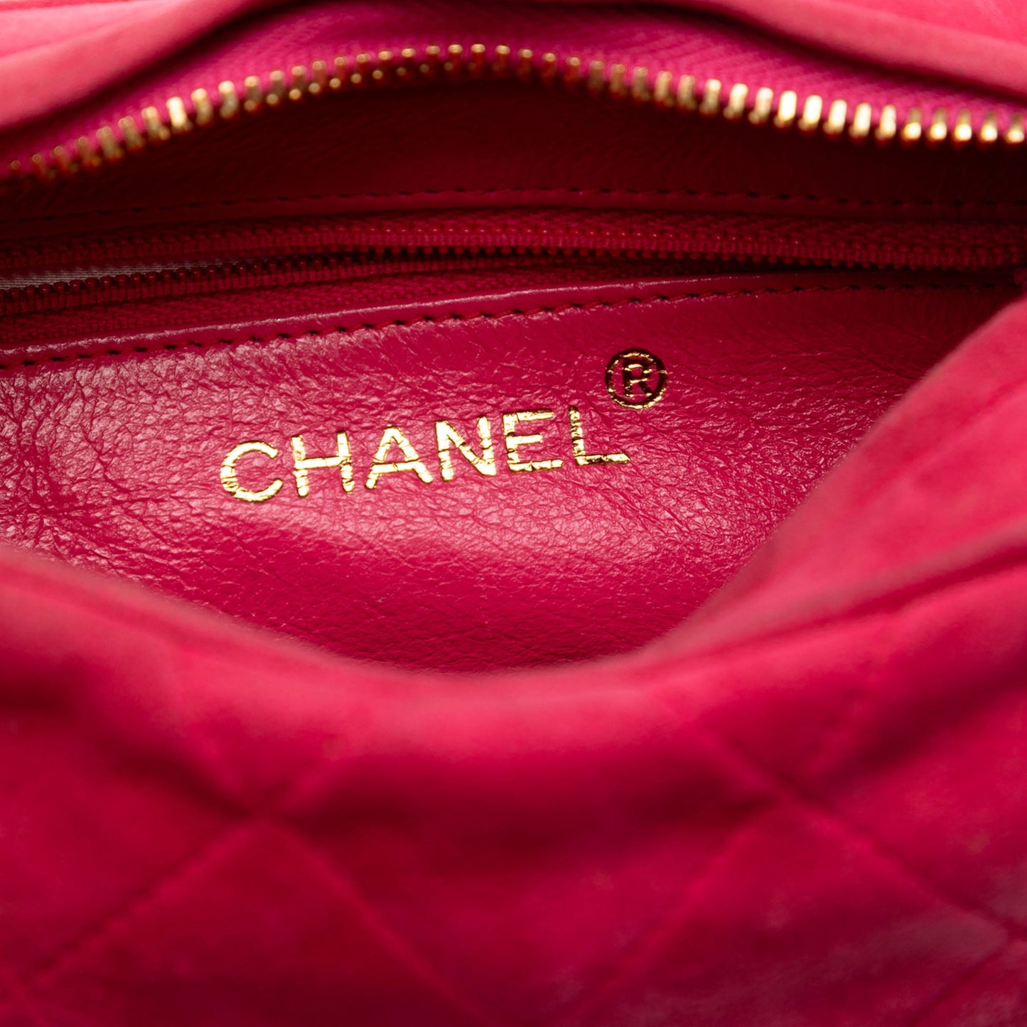Chanel CC Quilted Suede Camera Bag
