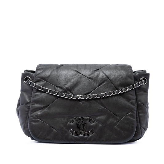 Chanel Iridescent Calfskin Glint Accordion Flap