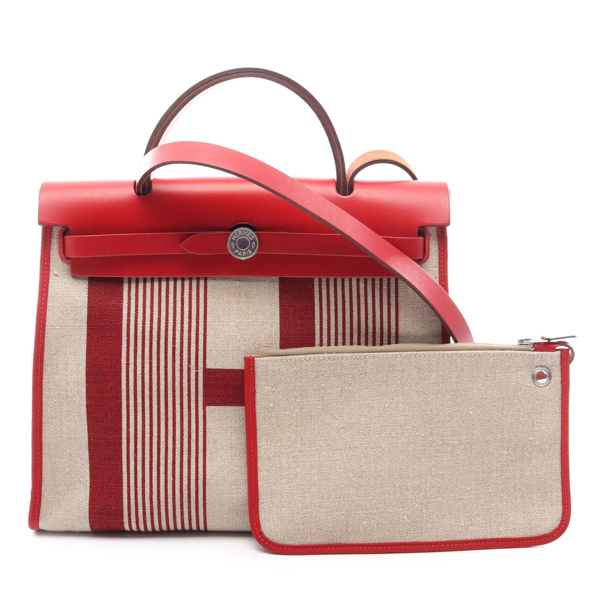 Hermès Toile H Vibration Herbag Zip 31