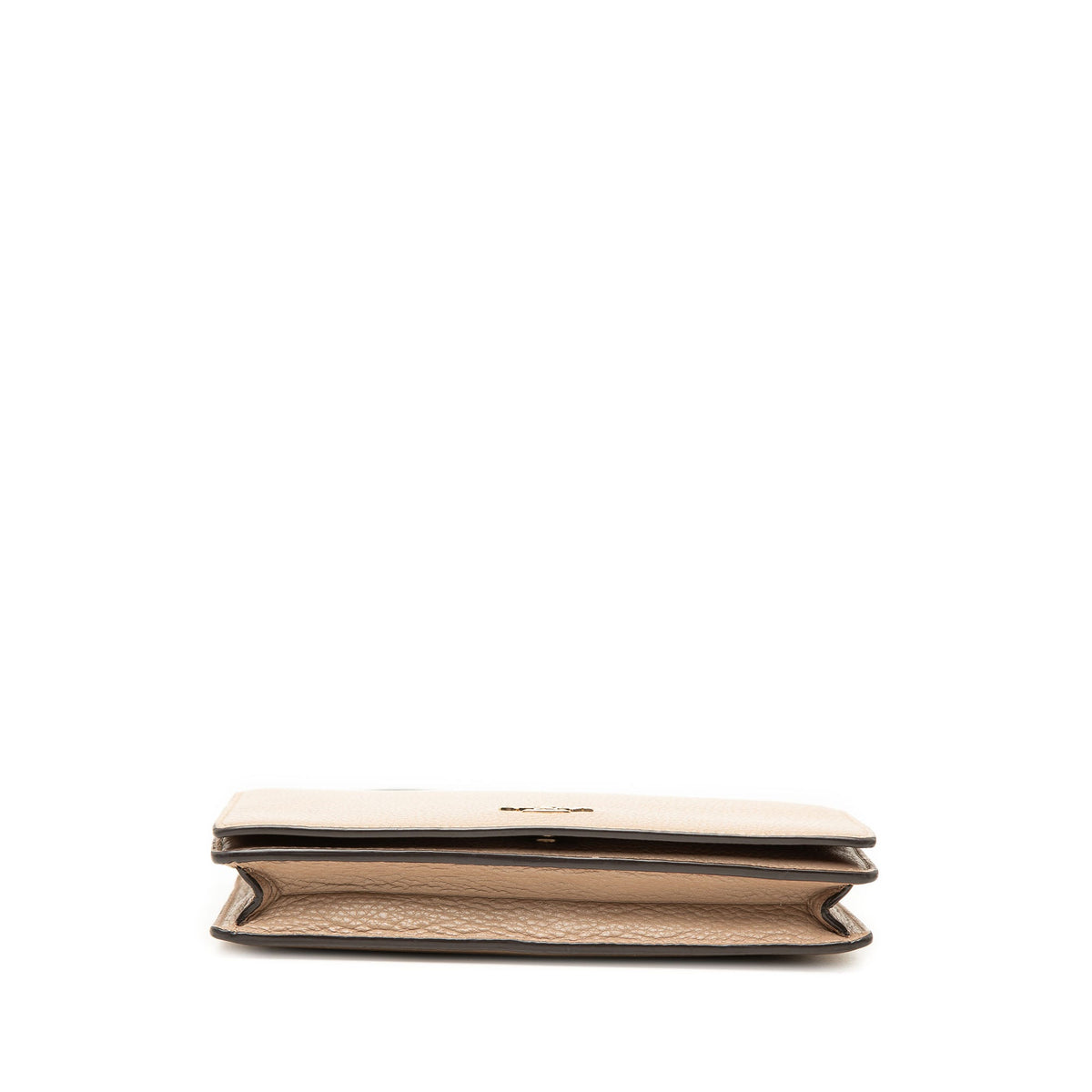 Coach Pebbled Leather Anna Foldover Clutch Crossbody
