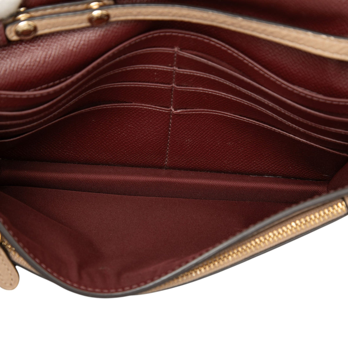 Coach Pebbled Leather Anna Foldover Clutch Crossbody