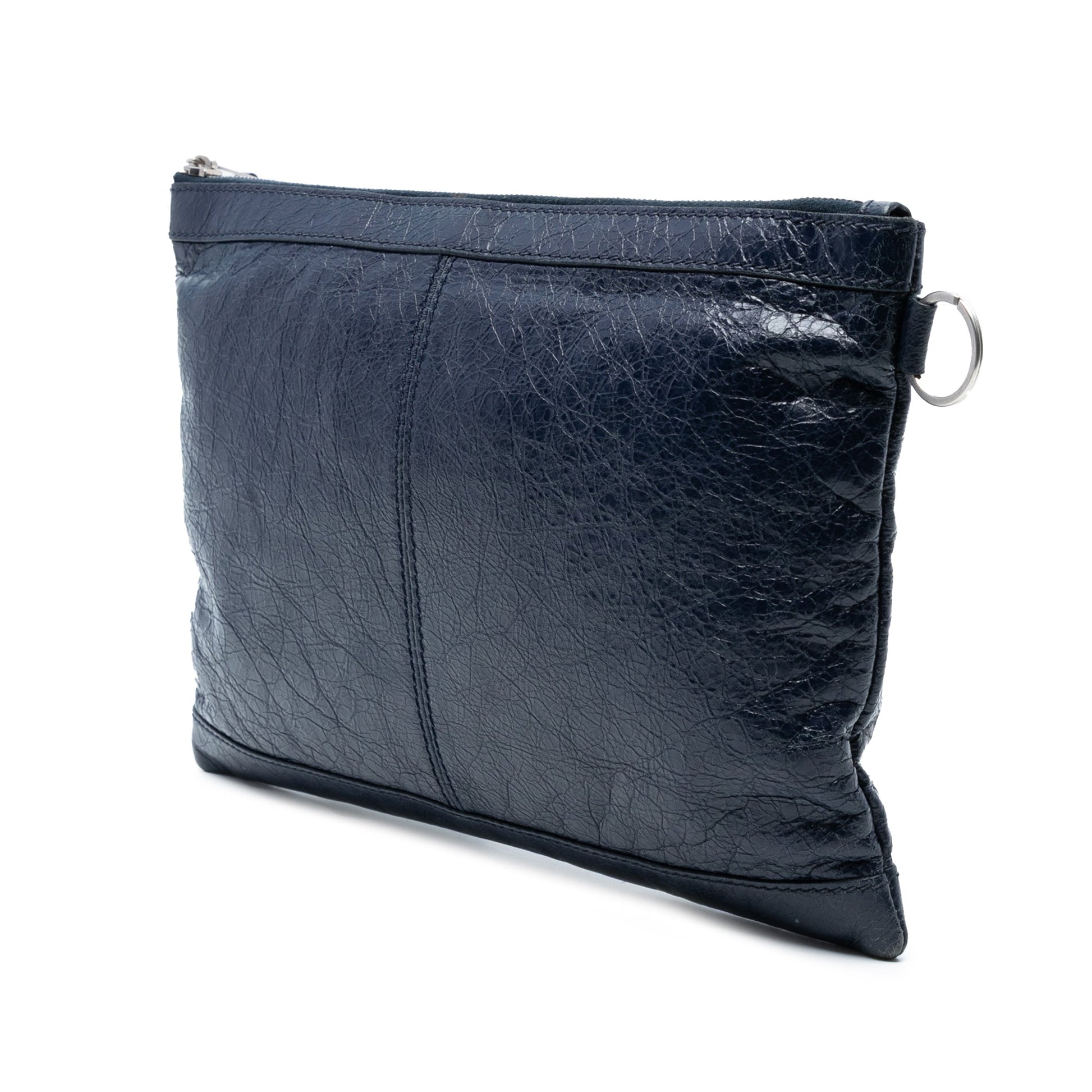 Balenciaga Lambskin Motocross Classic Clip M Clutch
