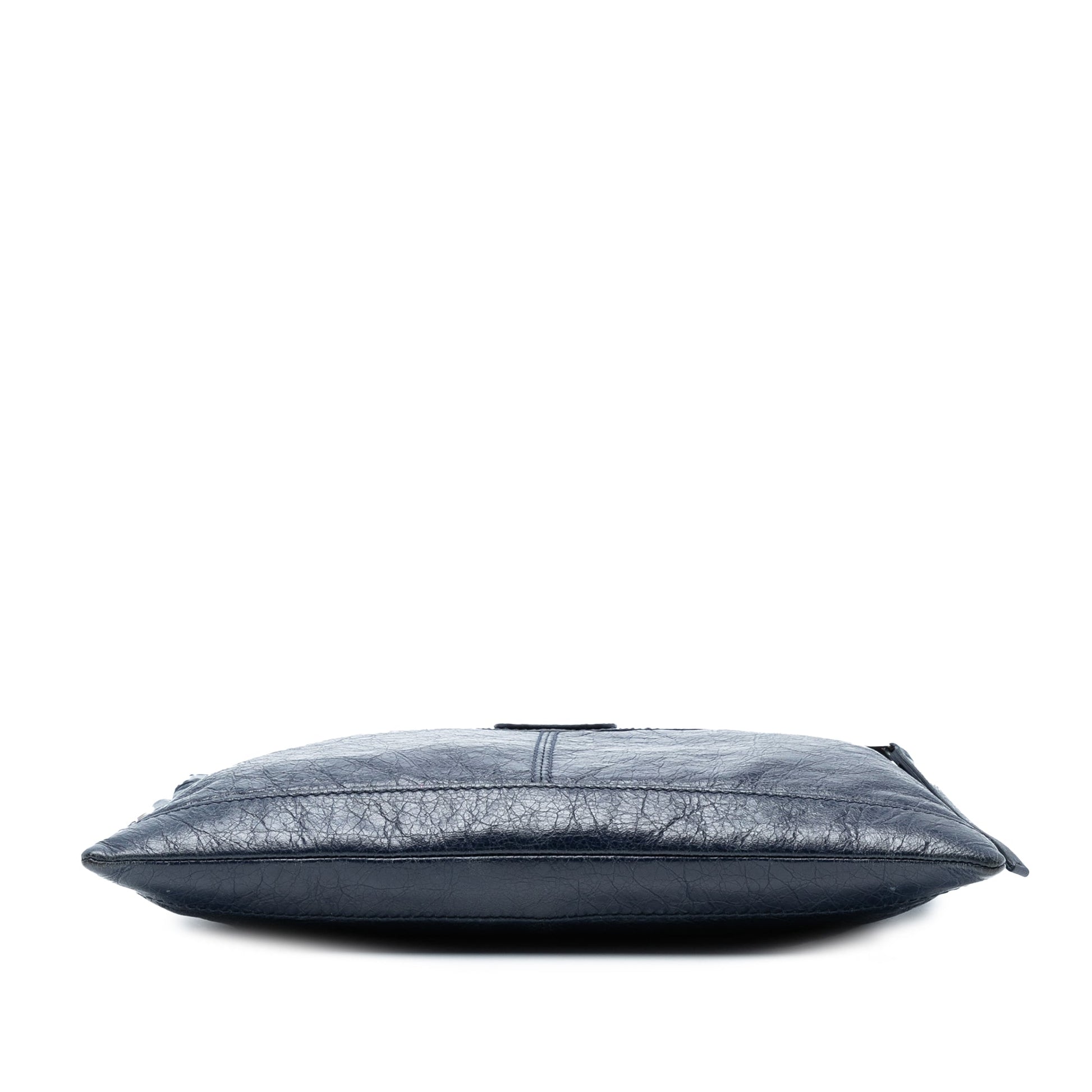 Balenciaga Lambskin Motocross Classic Clip M Clutch