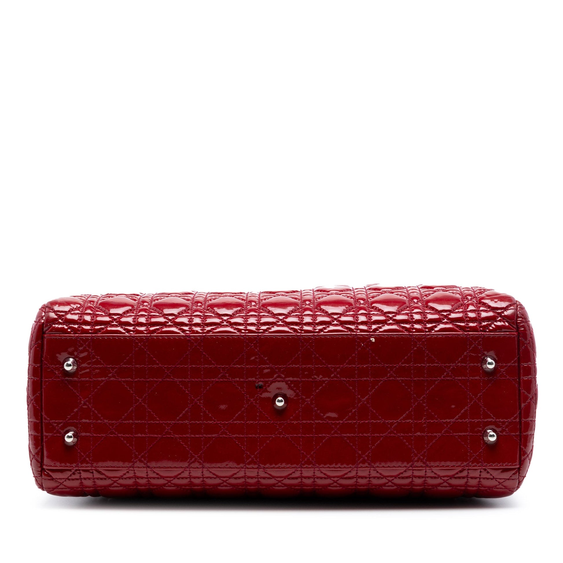 Dior Large Patent Cannage Soft Zipped Lady Dior Shopping Tote