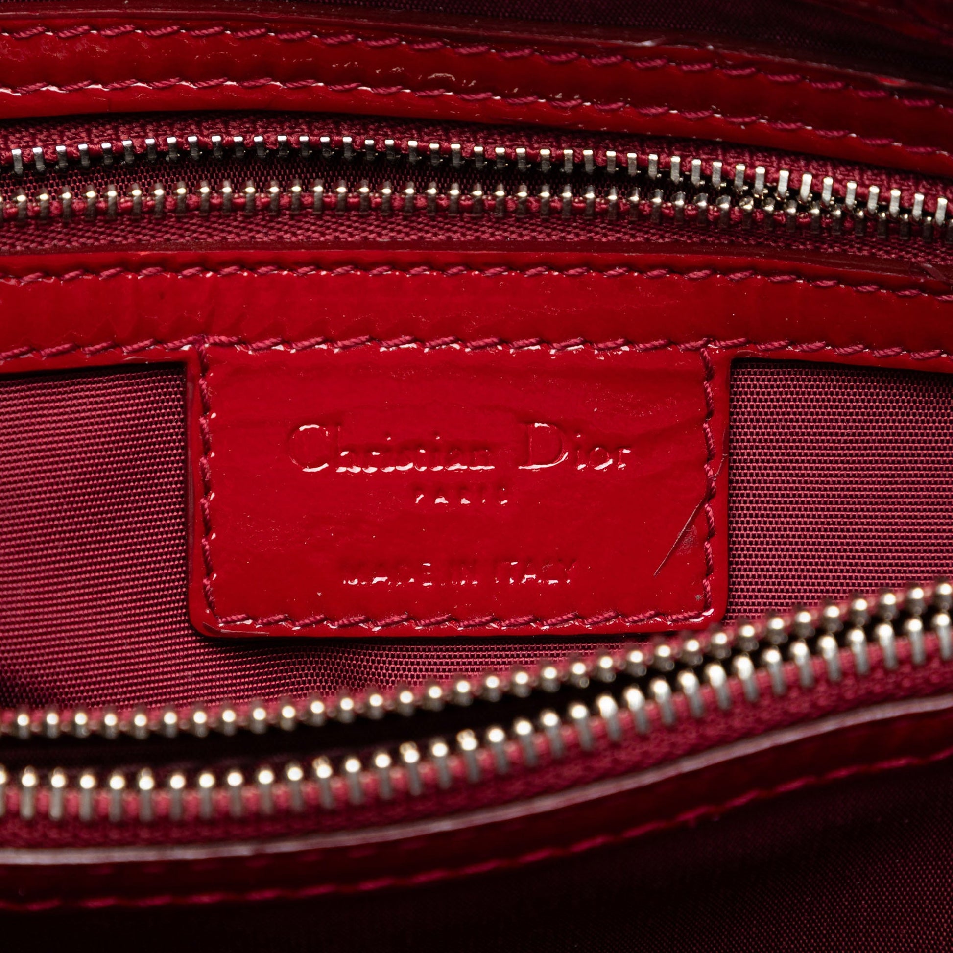 Dior Large Patent Cannage Soft Zipped Lady Dior Shopping Tote