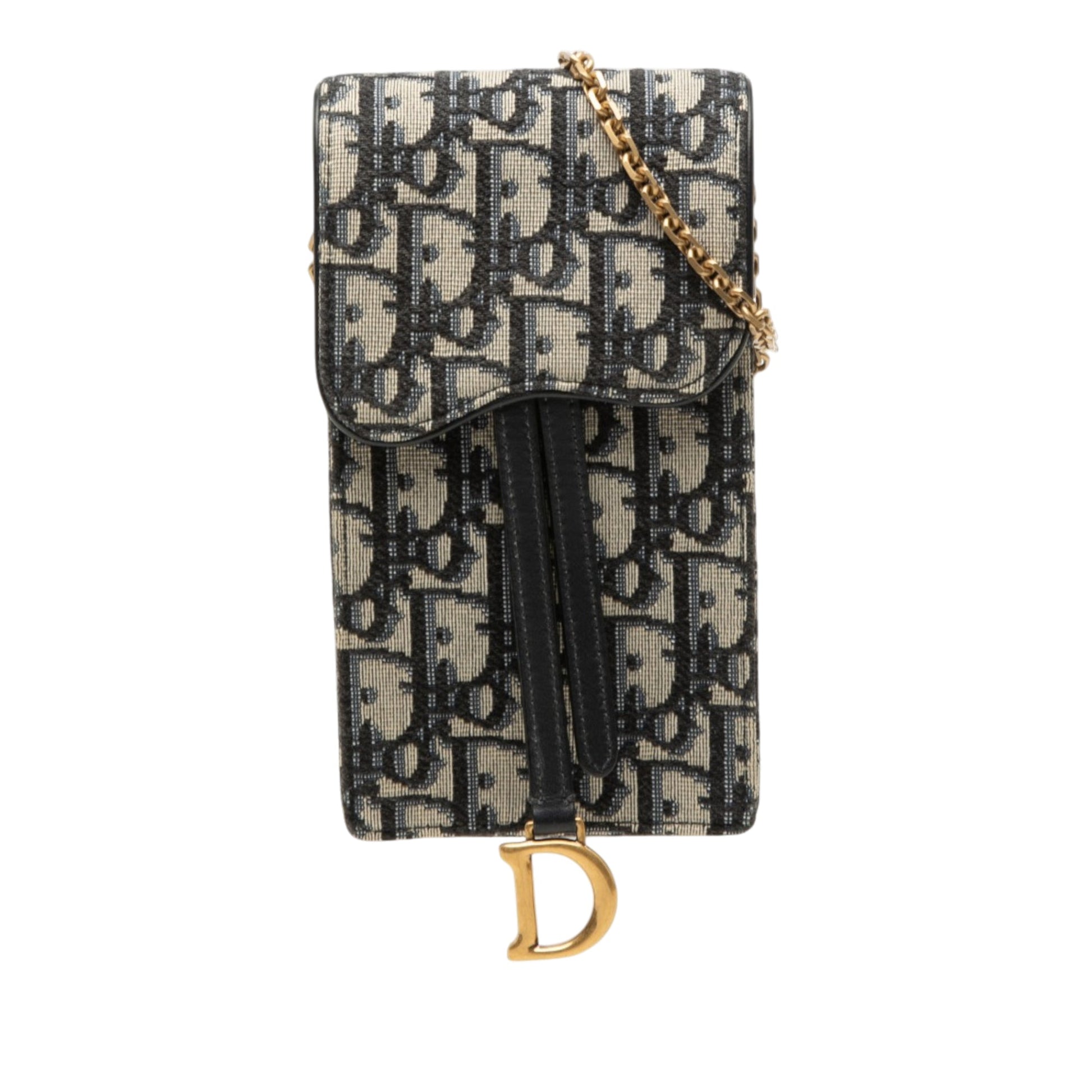 Dior Oblique Canvas Vertical Saddle Pouch