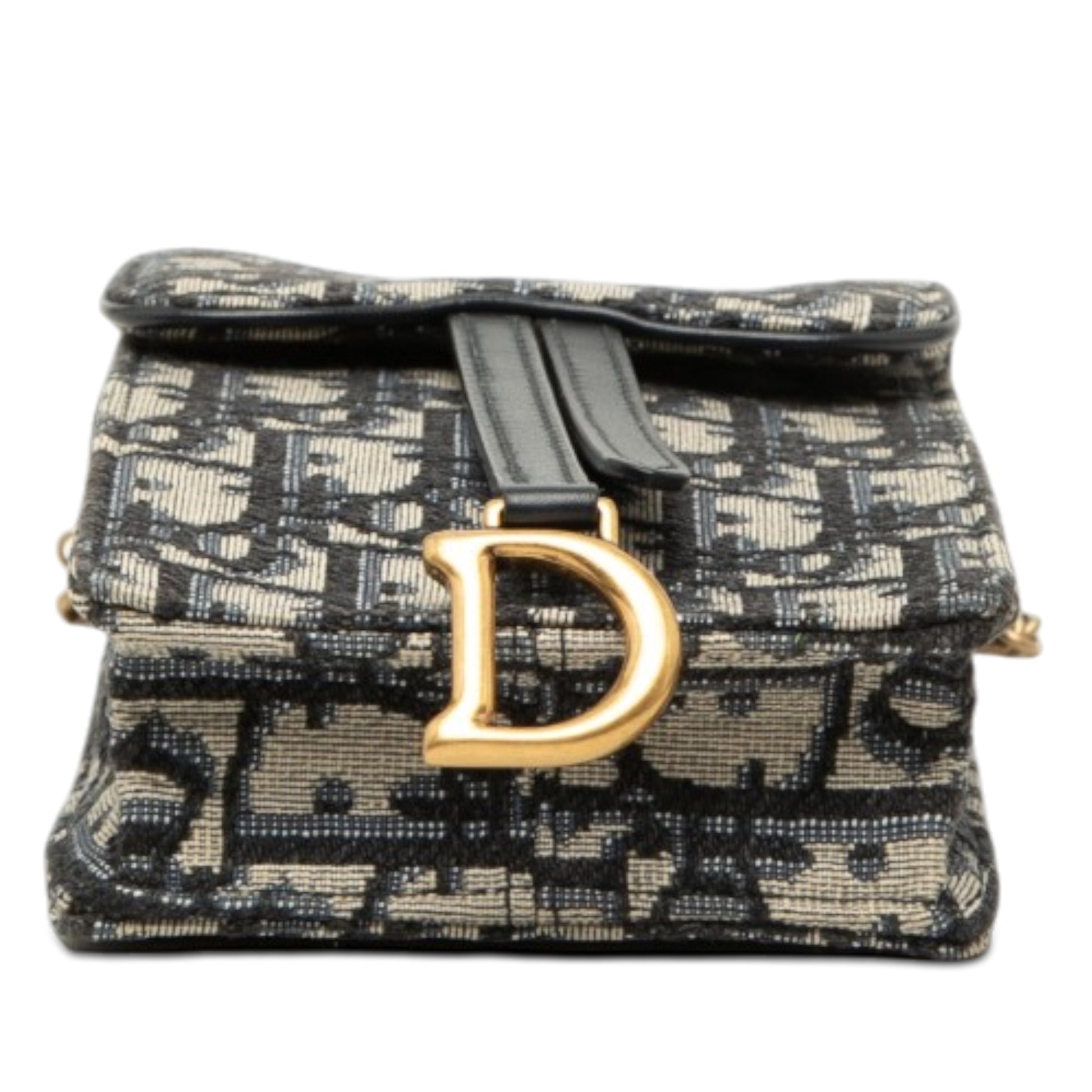 Dior Oblique Canvas Vertical Saddle Pouch