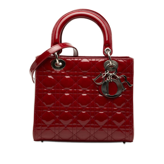Dior Medium Patent Cannage Lady Dior