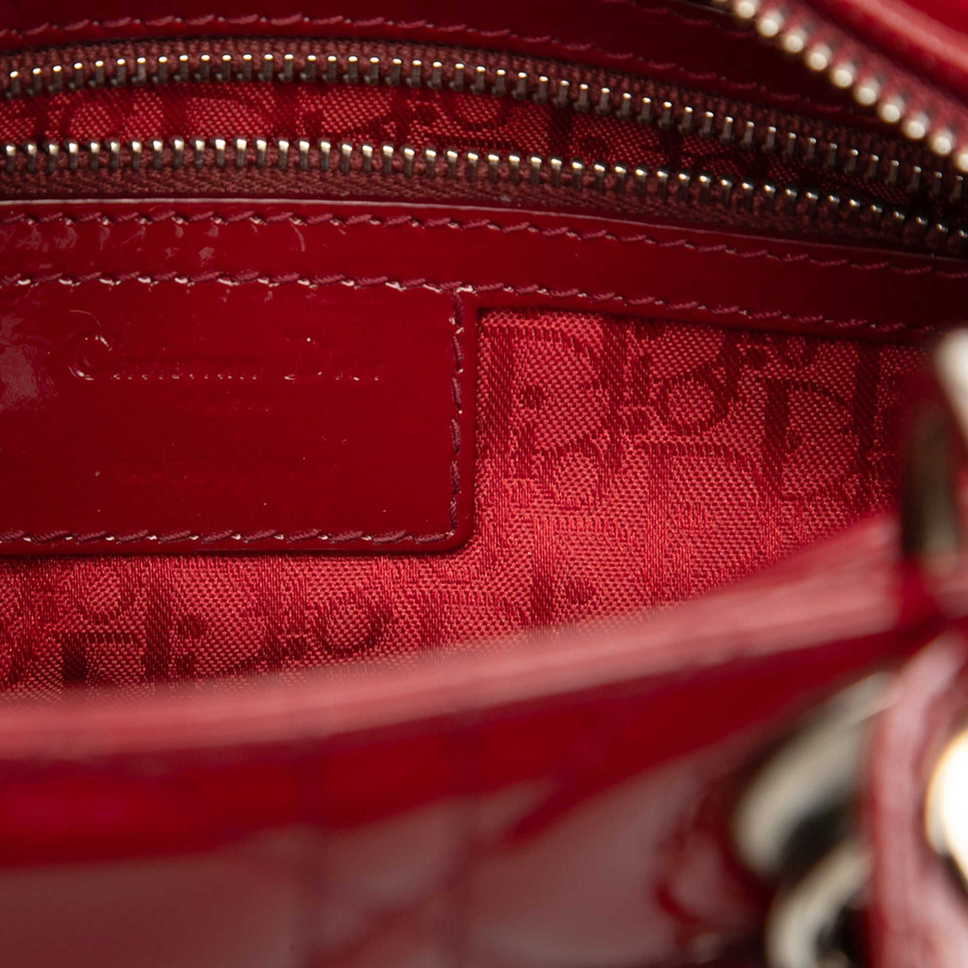 Dior Medium Patent Cannage Lady Dior