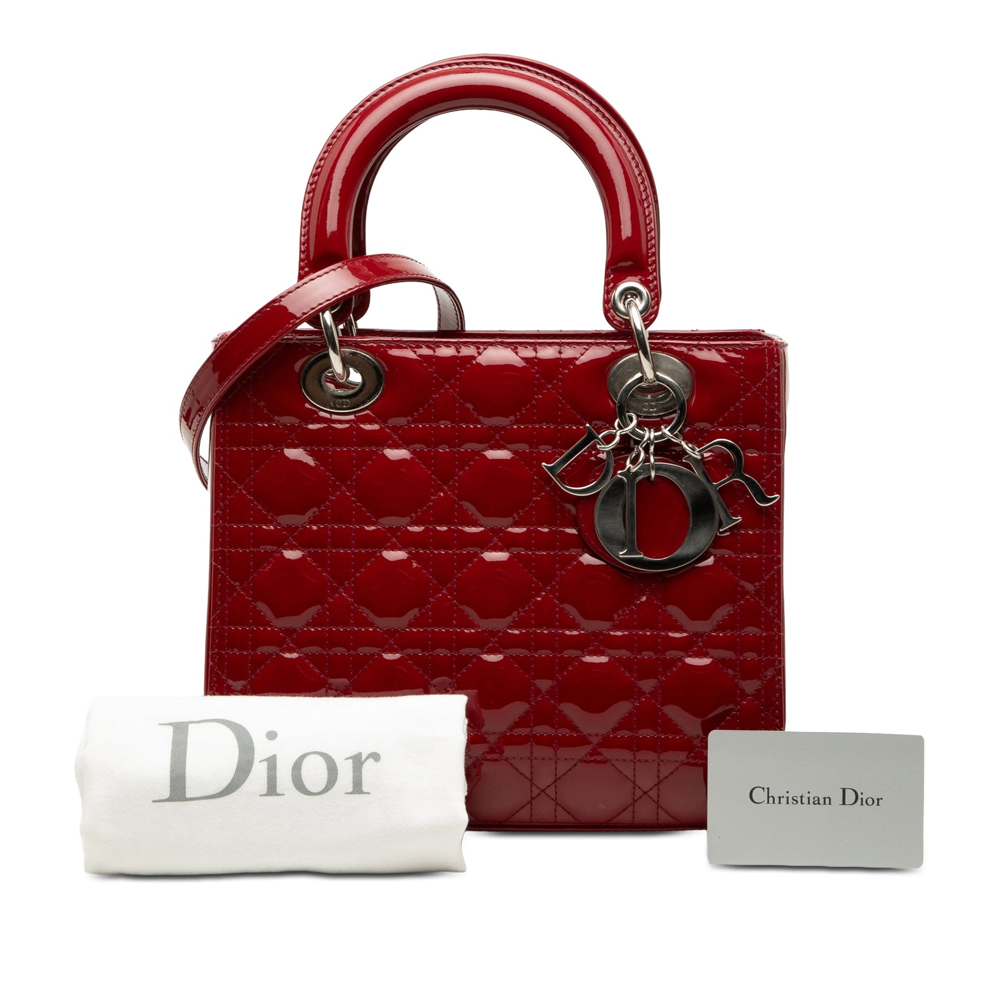 Dior Medium Patent Cannage Lady Dior