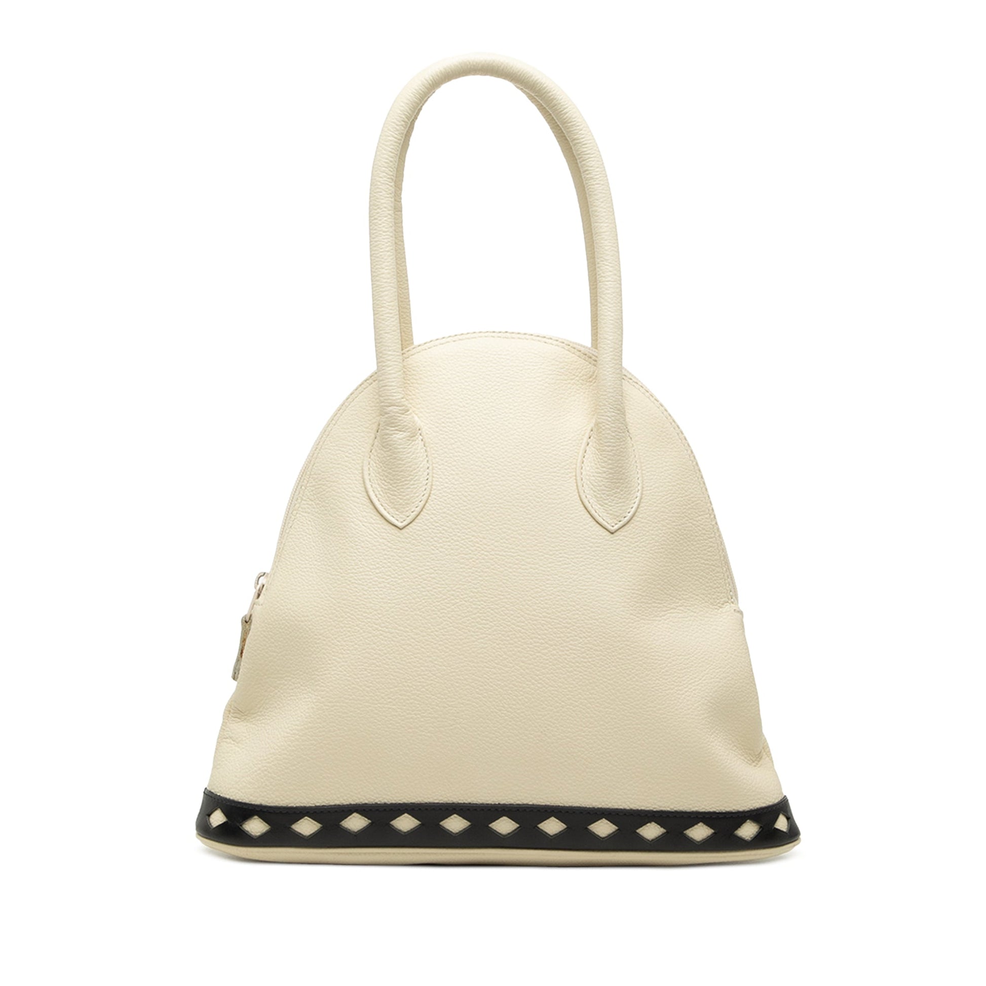 Saint Laurent Leather Dome Diamond Cut Handbag