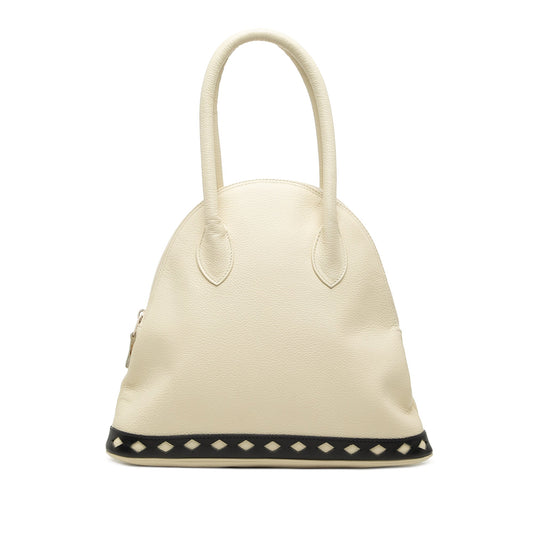 Saint Laurent Leather Dome Diamond Cut Handbag