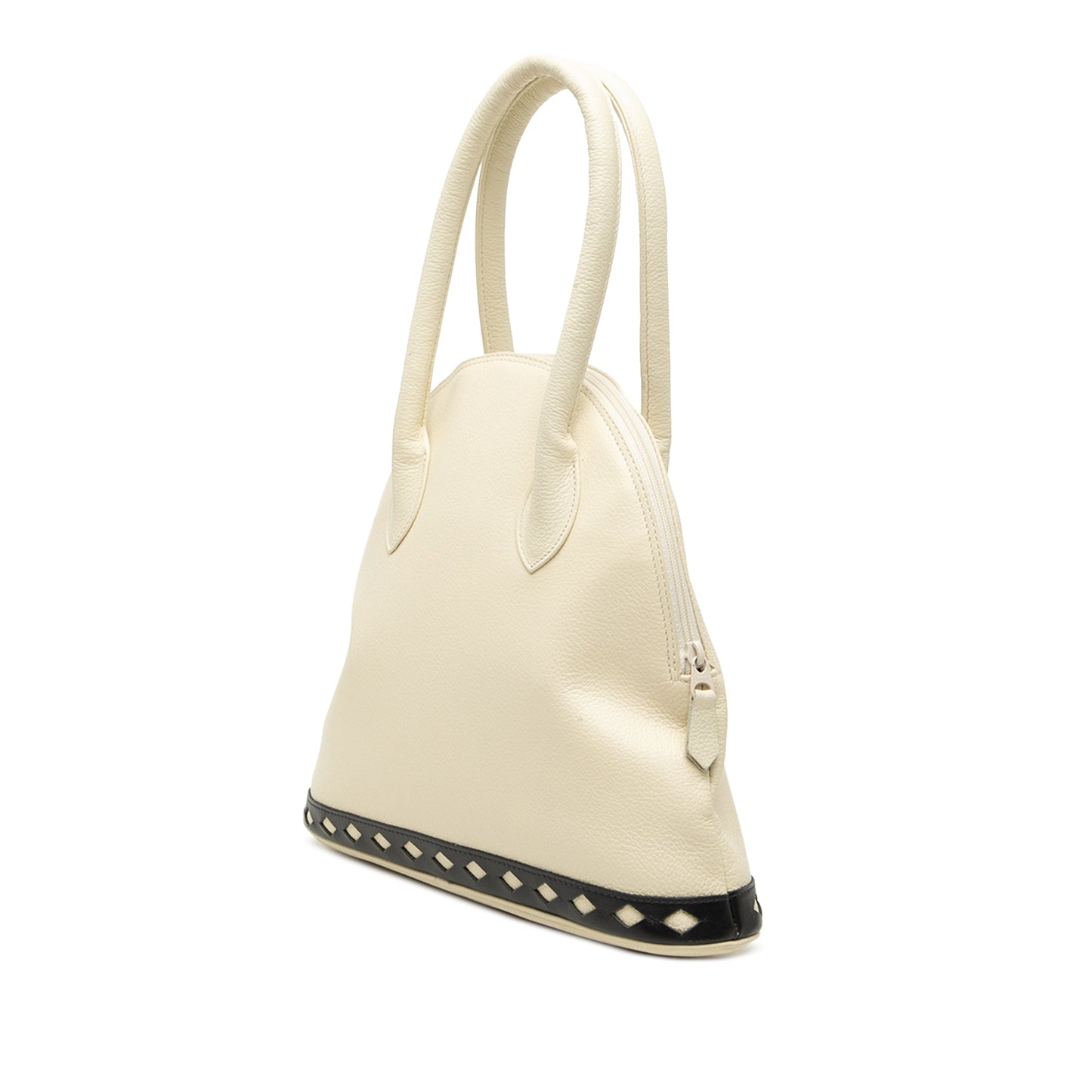 Saint Laurent Leather Dome Diamond Cut Handbag