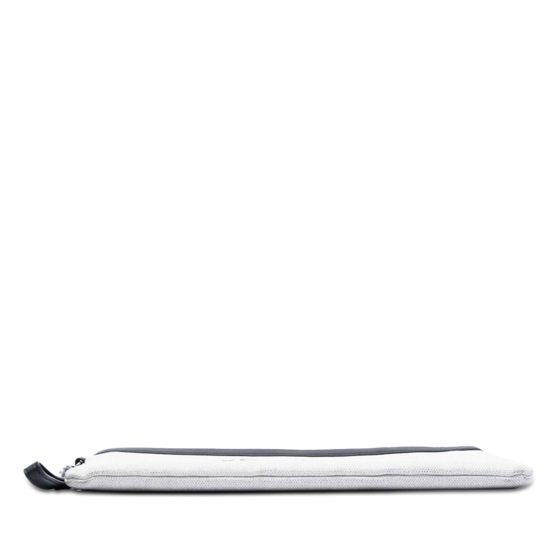 Saint Laurent Canvas Rive Gauche Wristlet Clutch