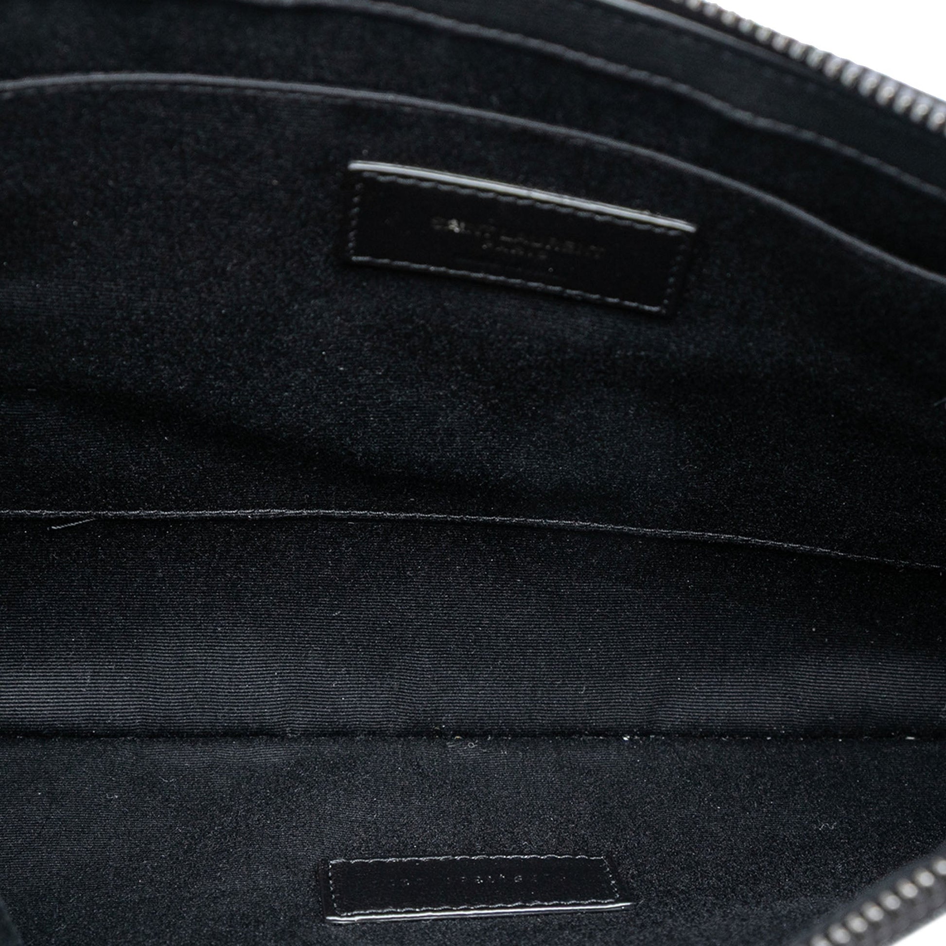 Saint Laurent Canvas Rive Gauche Wristlet Clutch