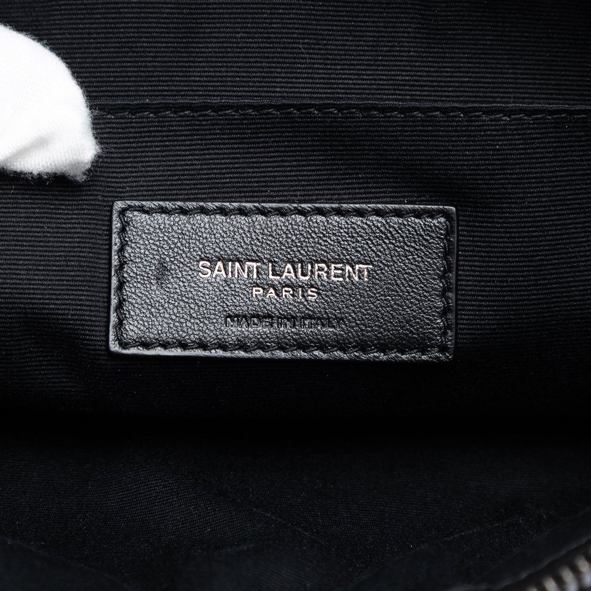 Saint Laurent Canvas Rive Gauche Wristlet Clutch