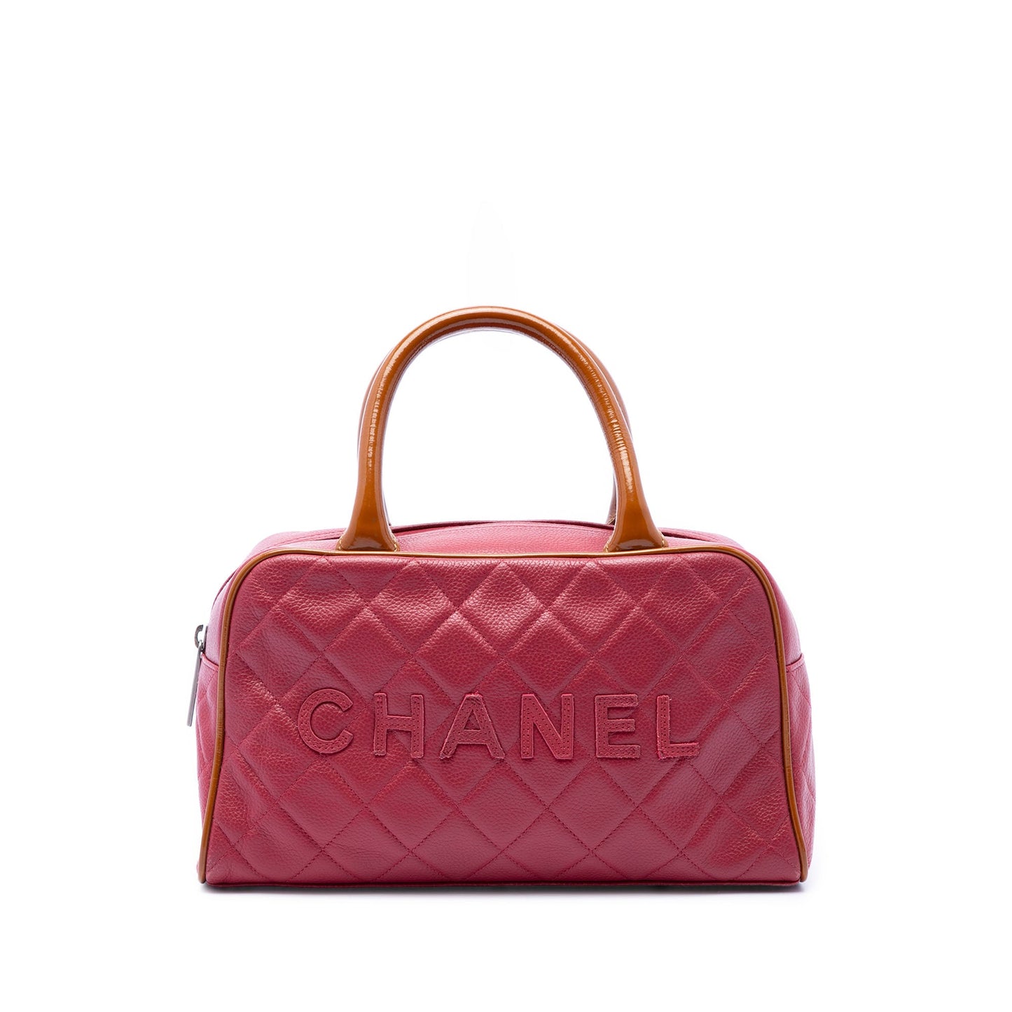 Chanel Small Quilted Calfskin Logo Bowler Bag