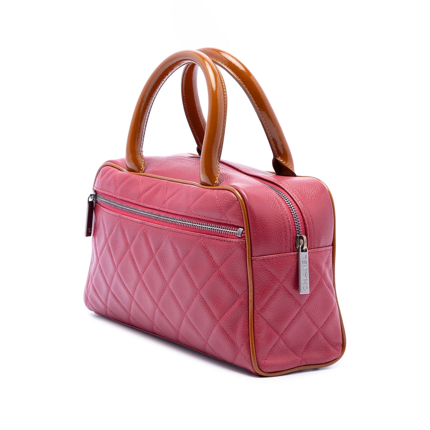 Chanel Small Quilted Calfskin Logo Bowler Bag