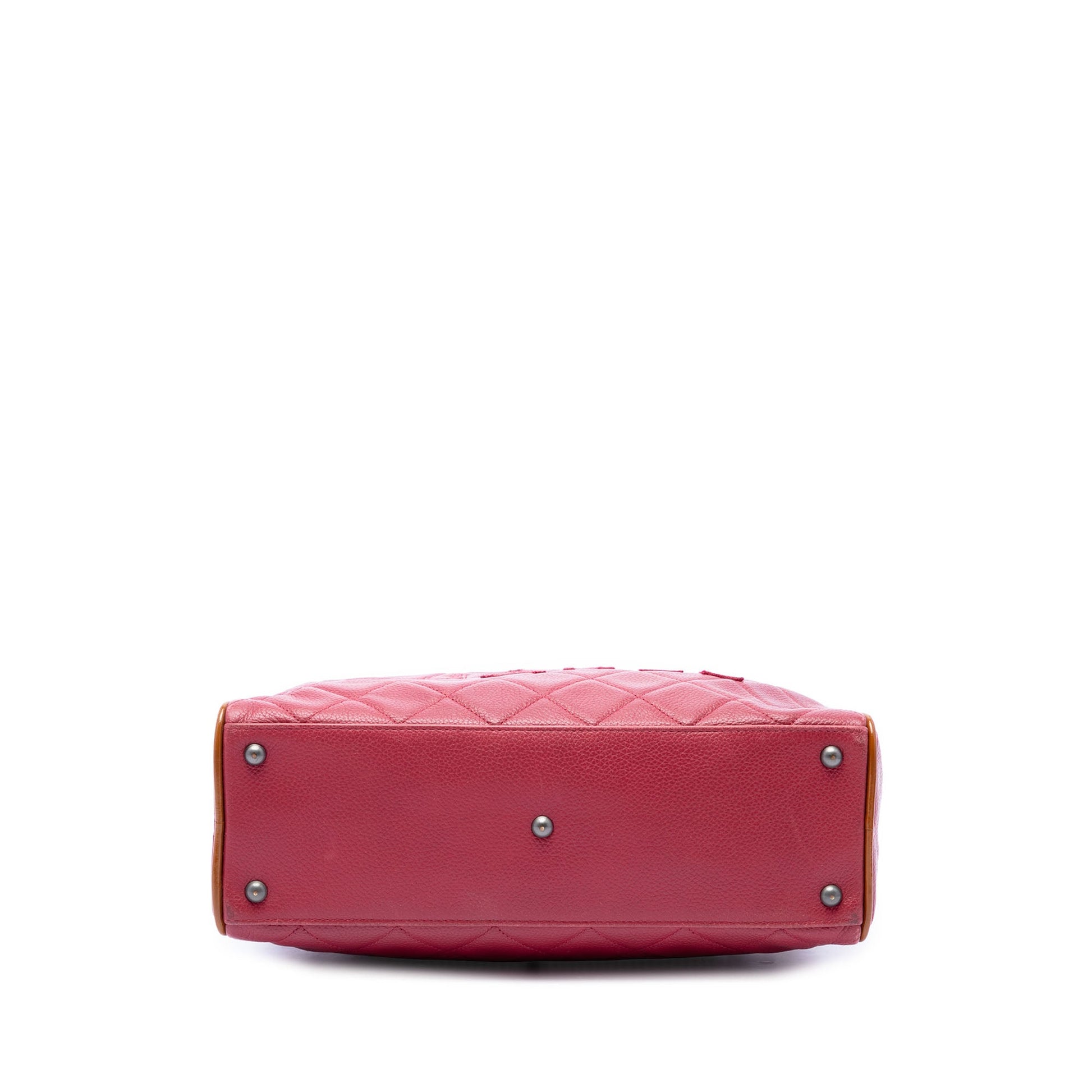 Chanel Small Quilted Calfskin Logo Bowler Bag