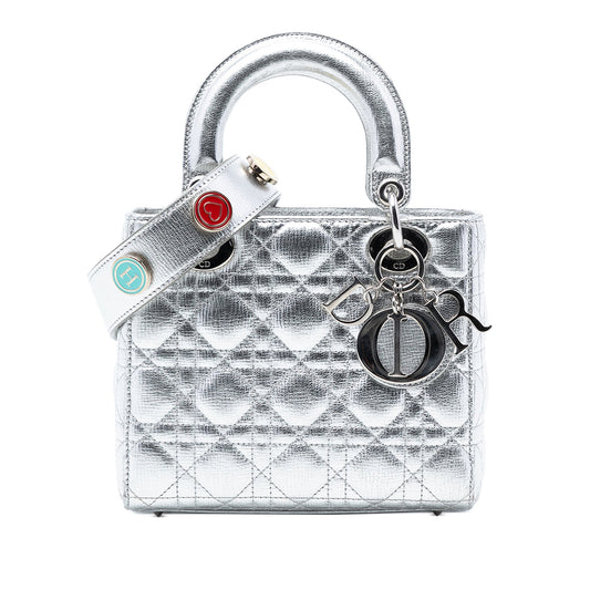 Small Metallic Grained Calfskin Cannage My ABCDior Lady Dior