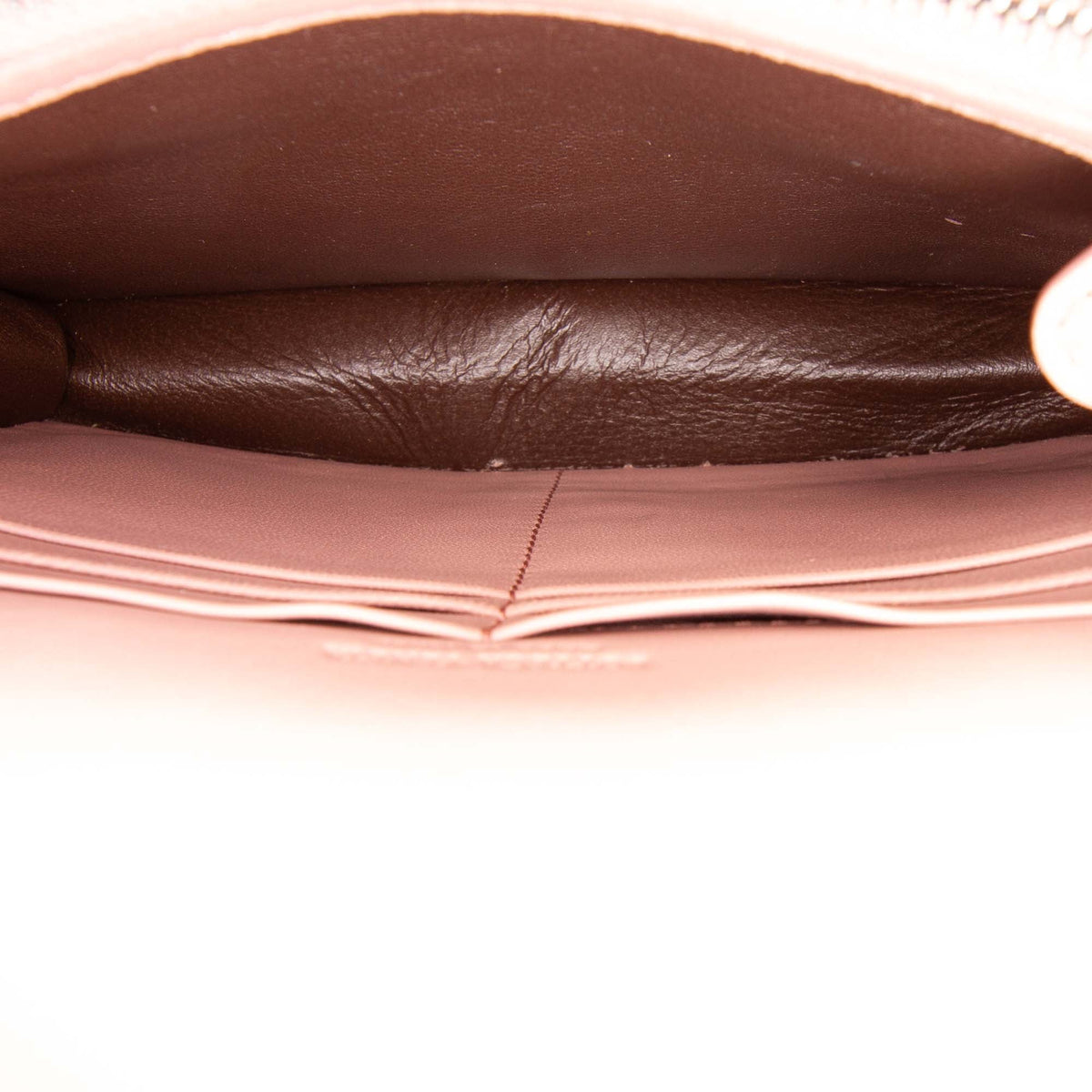 Bottega Veneta Nappa Intrecciato Wallet on Chain — Brown