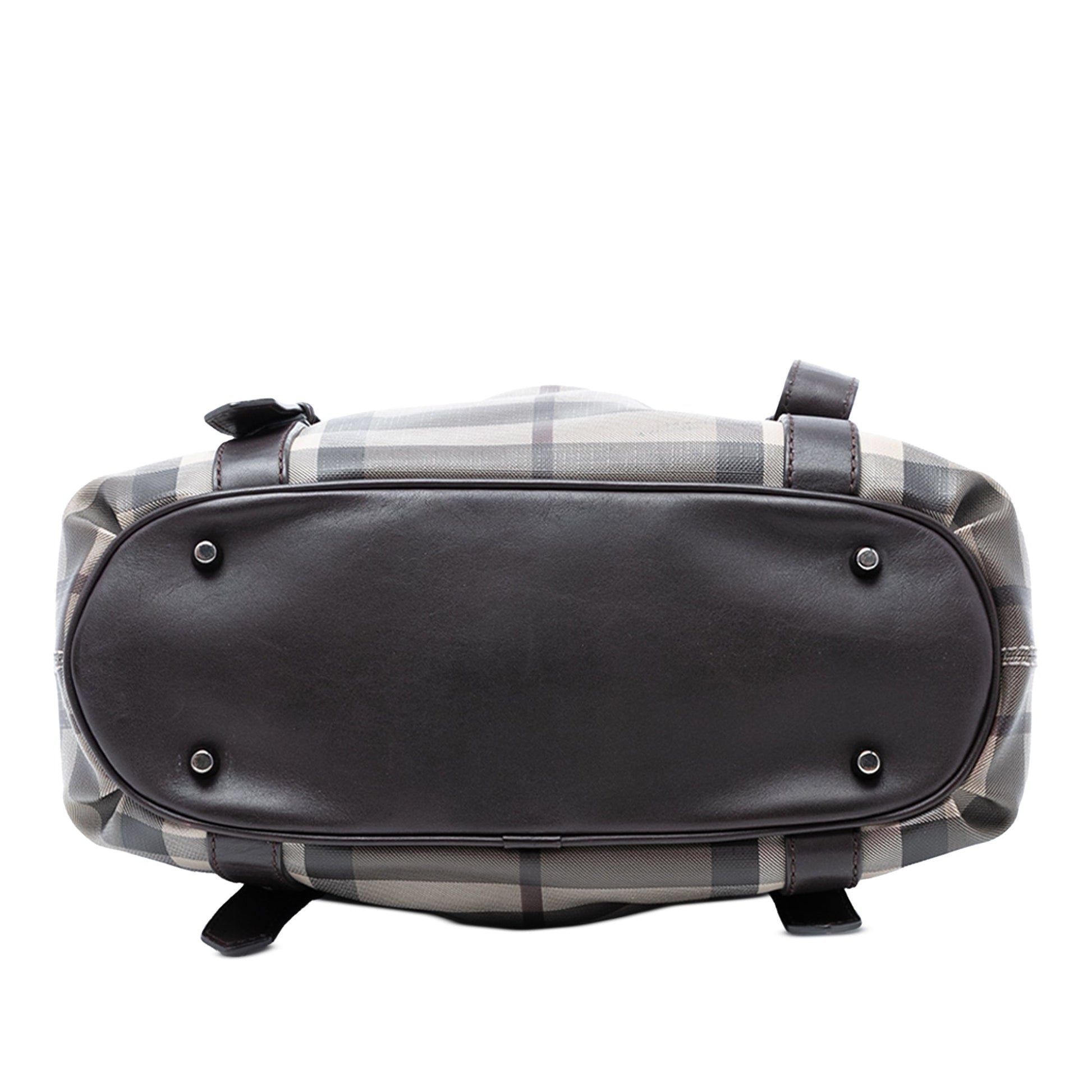 Burberry Small Smoke Check Coated Canvas Northfield Satchel