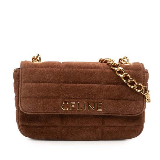 Celine Suede Monochrome Shoulder Bag
