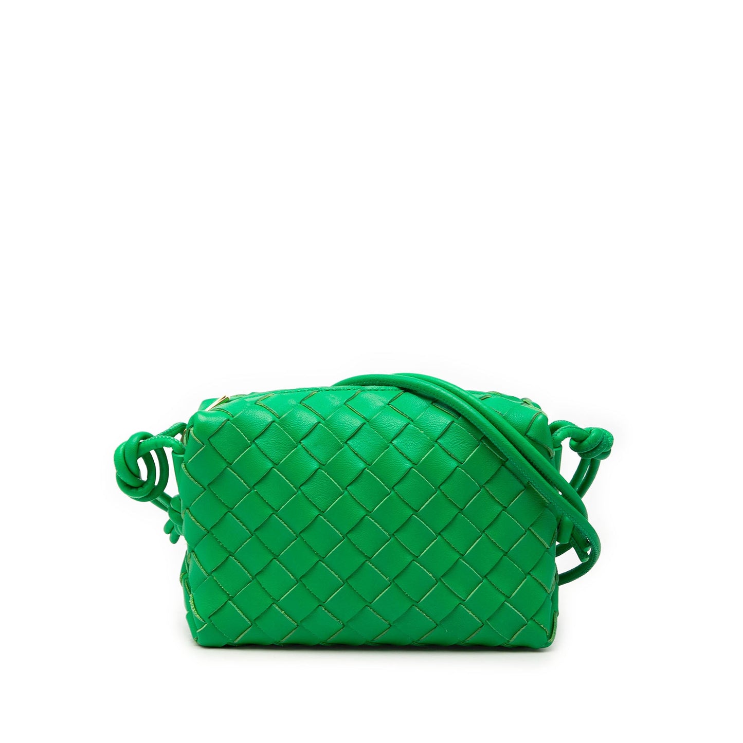 Bottega Veneta Mini Lambskin Intrecciato Loop Camera Bag