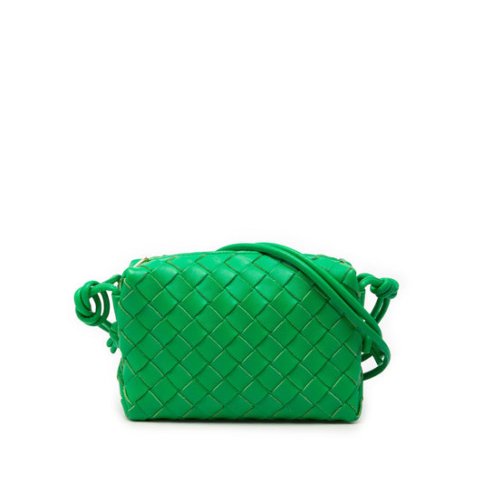 Bottega Veneta Mini Lambskin Intrecciato Loop Camera Bag