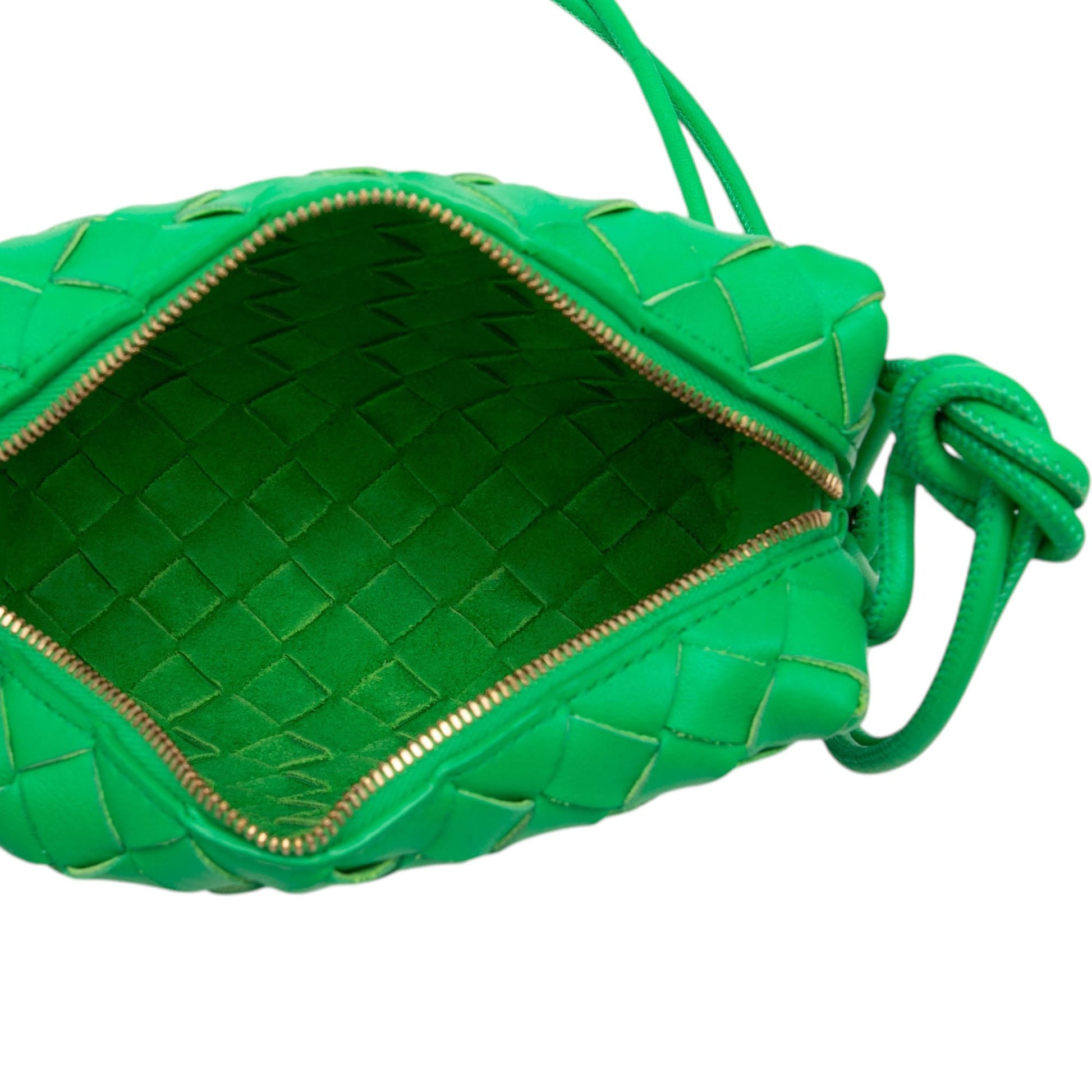 Bottega Veneta Mini Lambskin Intrecciato Loop Camera Bag