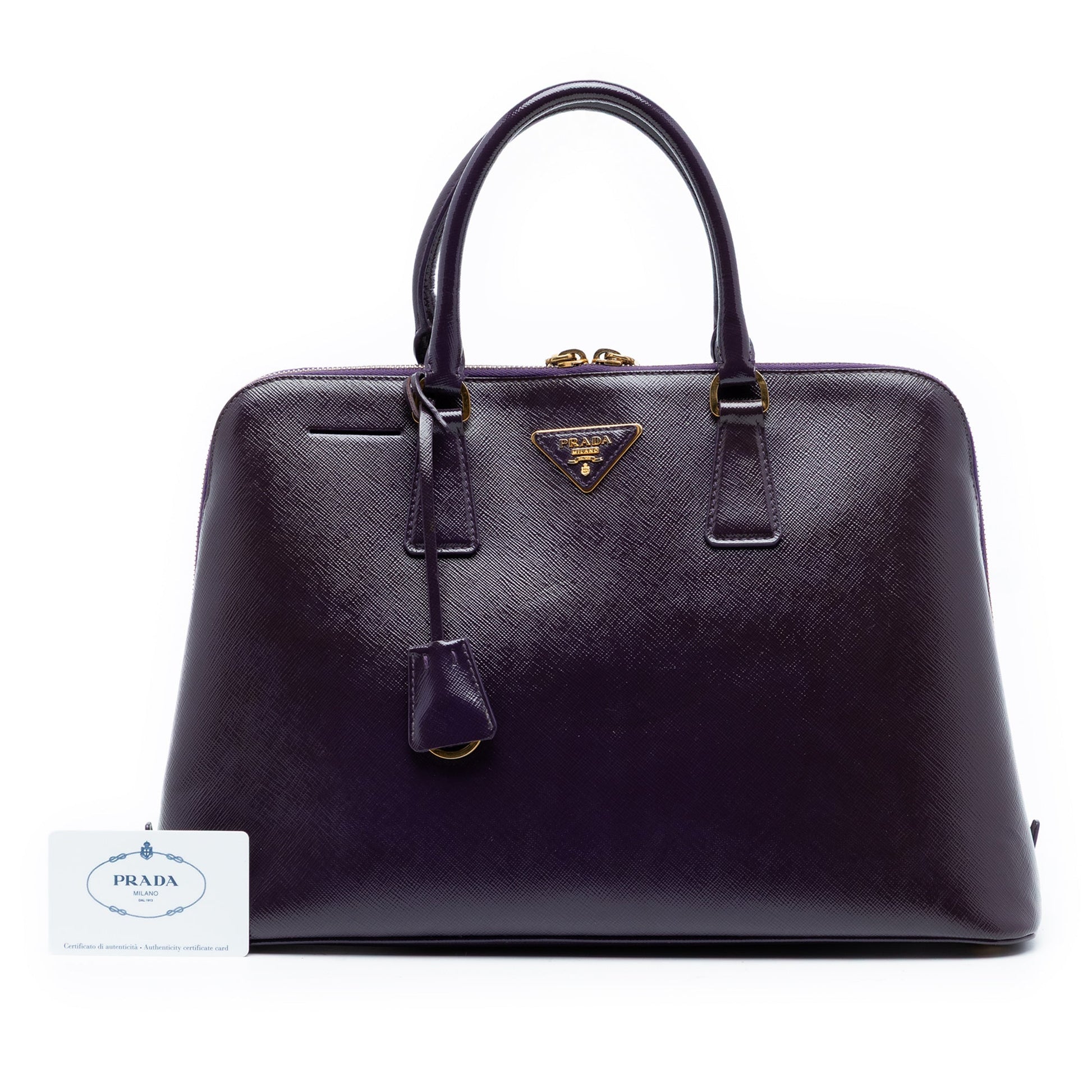 Large Saffiano Vernice Promenade Satchel