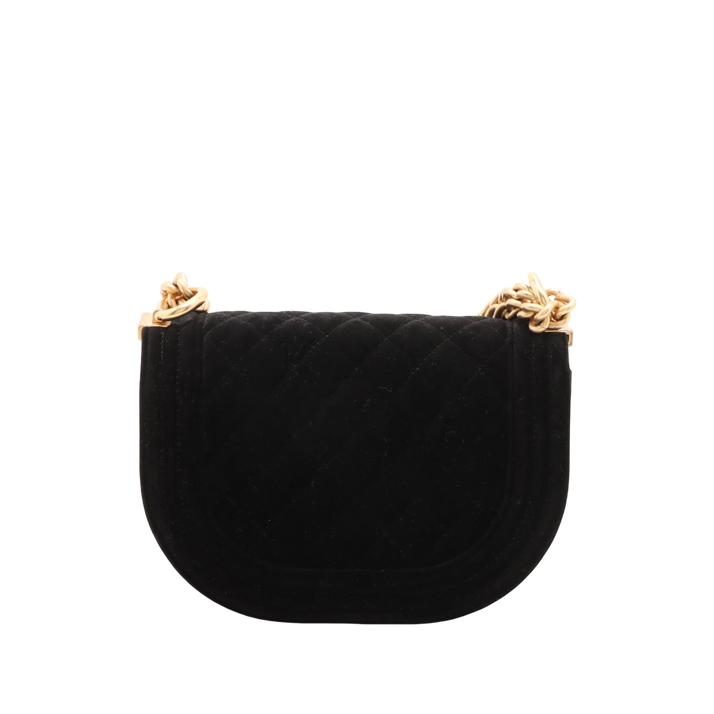 Chanel Small Quilted Velvet Boy Messenger Bag